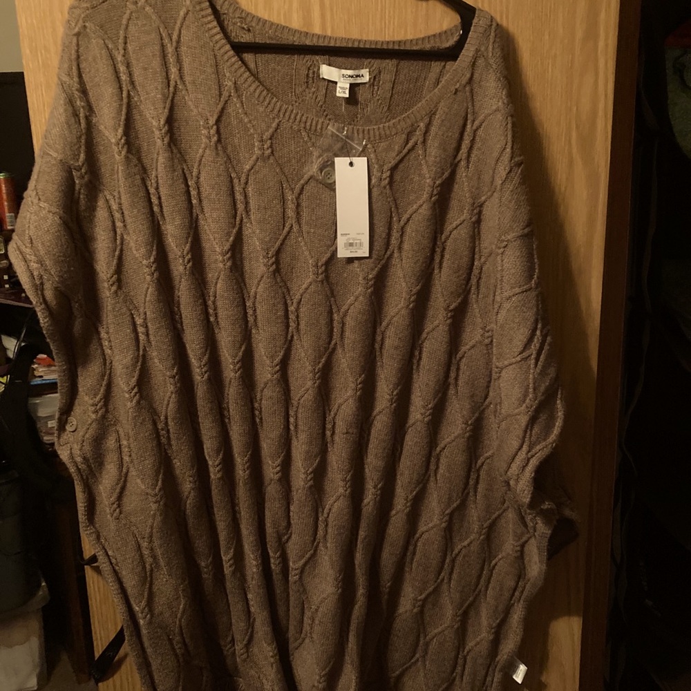 Poncho style sweater